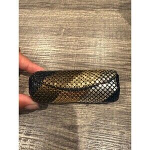 Vintage Lipstick Holder with Mirror – Gold & Silver Mesh
